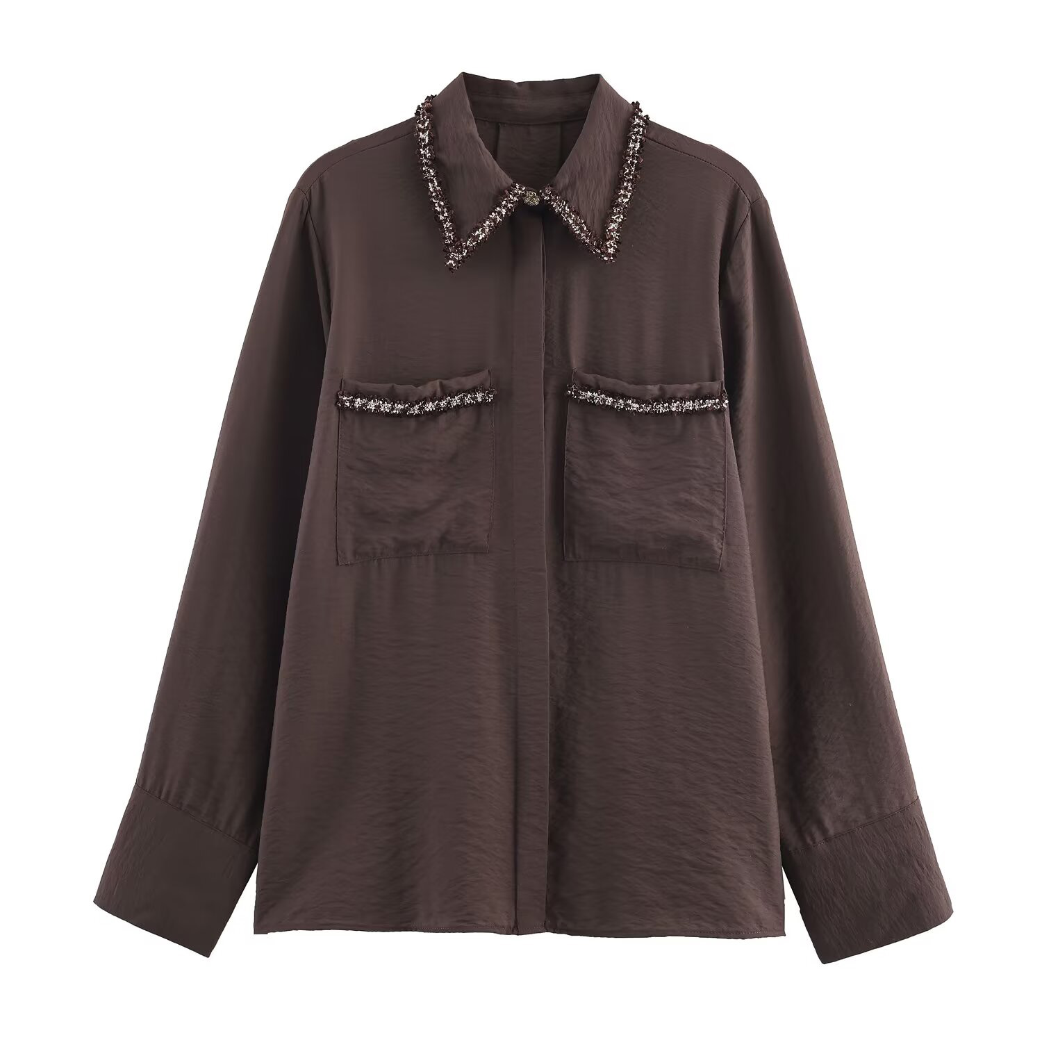 Winter Clothing Trends 2025 - เสื้อเชิ้ตผู้หญิงสไตล์ยุโรปและอเมริกา คอลเลคชั่นฤดูหนาว 2025 ดีไซน์ทันสมัย ปกเสื้อแบบปกเชิ้ต แขนยาว