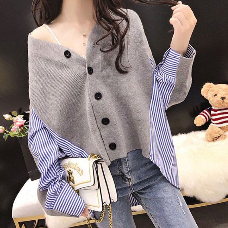 เสื้อแต่งระบายถักคอวีแนวเกาหลี - Winter Clothing Korean บทวิจารณ์และราคา