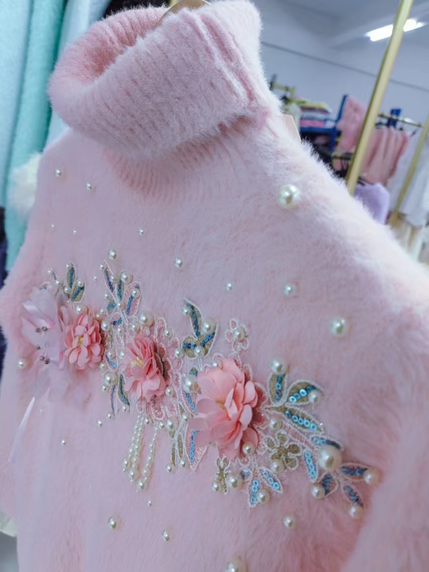เสื้อสเวตเตอร์คอเต่าสีชมพูทรงเ - Winter Clothing Photo บทวิจารณ์และราคา