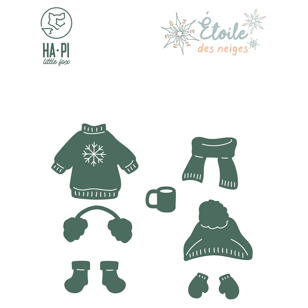 แม่พิมพ์ตัดโลหะ Hapi สำหรับฤดู - Winter Clothing Photo บทวิจารณ์และราคา