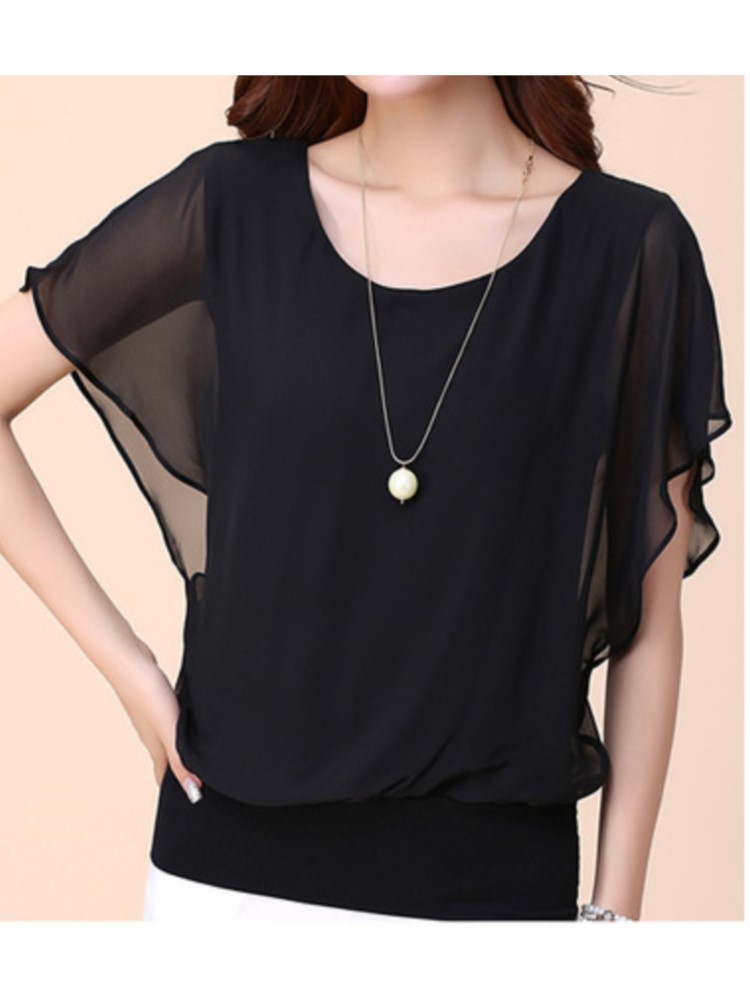 ฤดูร้อนใหม่ O คอสั้นแขนหลวมแฟช - Winter Clothing Trends 2025 บทวิจารณ์และราคา